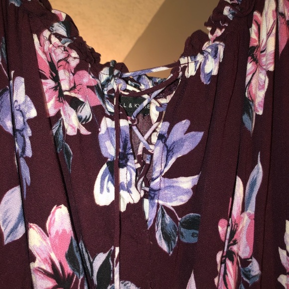 Kendall & Kylie Floral Off the Shoulder Romper - Picture 2 of 4